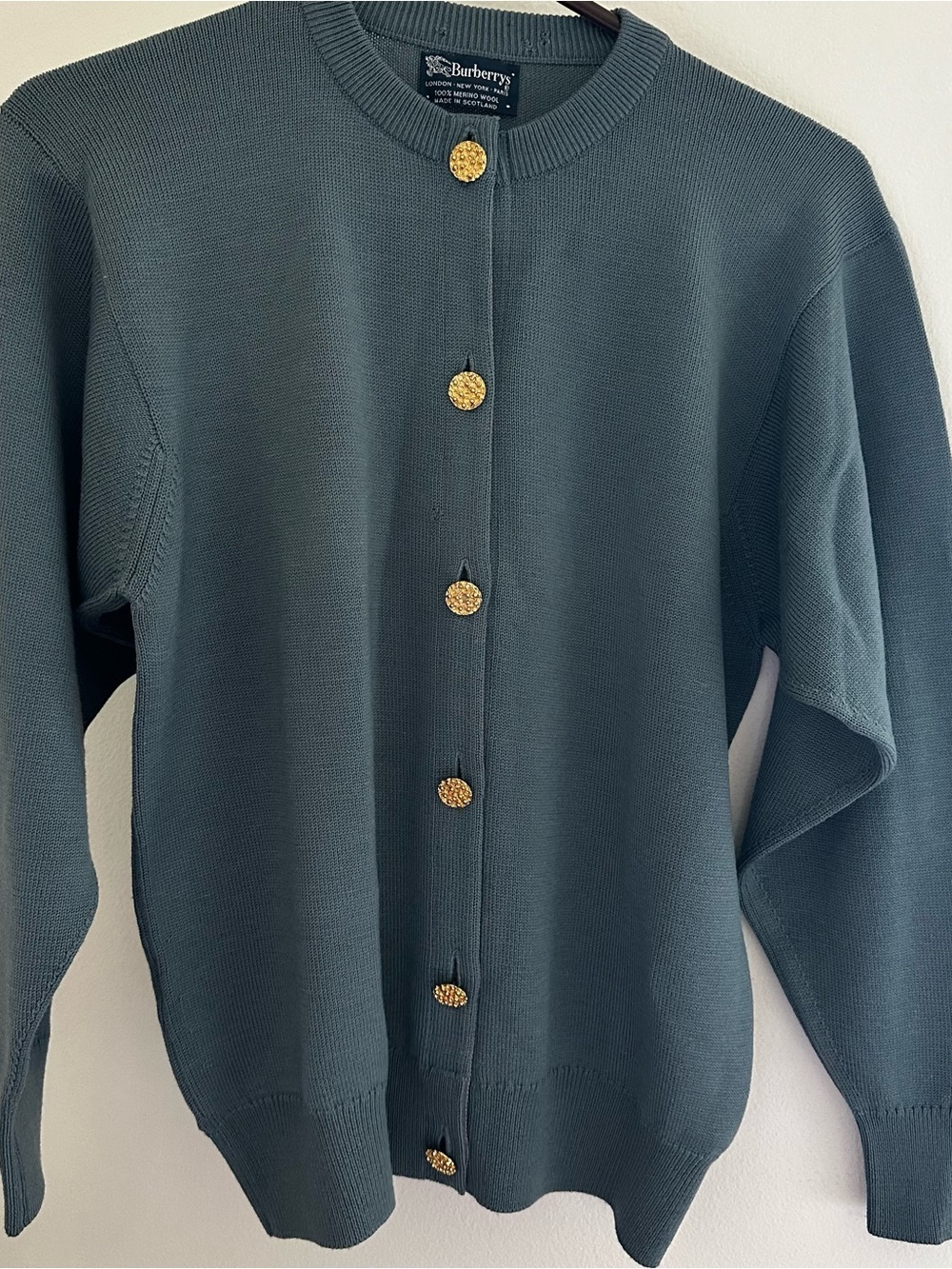 Burberry vintage ballantyne button up cardigan